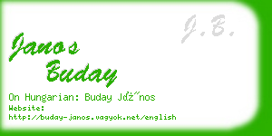 janos buday business card